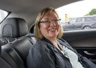 Lynne in the limousine