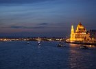 Late evening Danube view, Parliament Building and Margaret Bridge