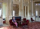 Lynne in the Venice Simplon Orient Express waiting room