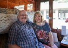 Lynne & Kev in our compartment